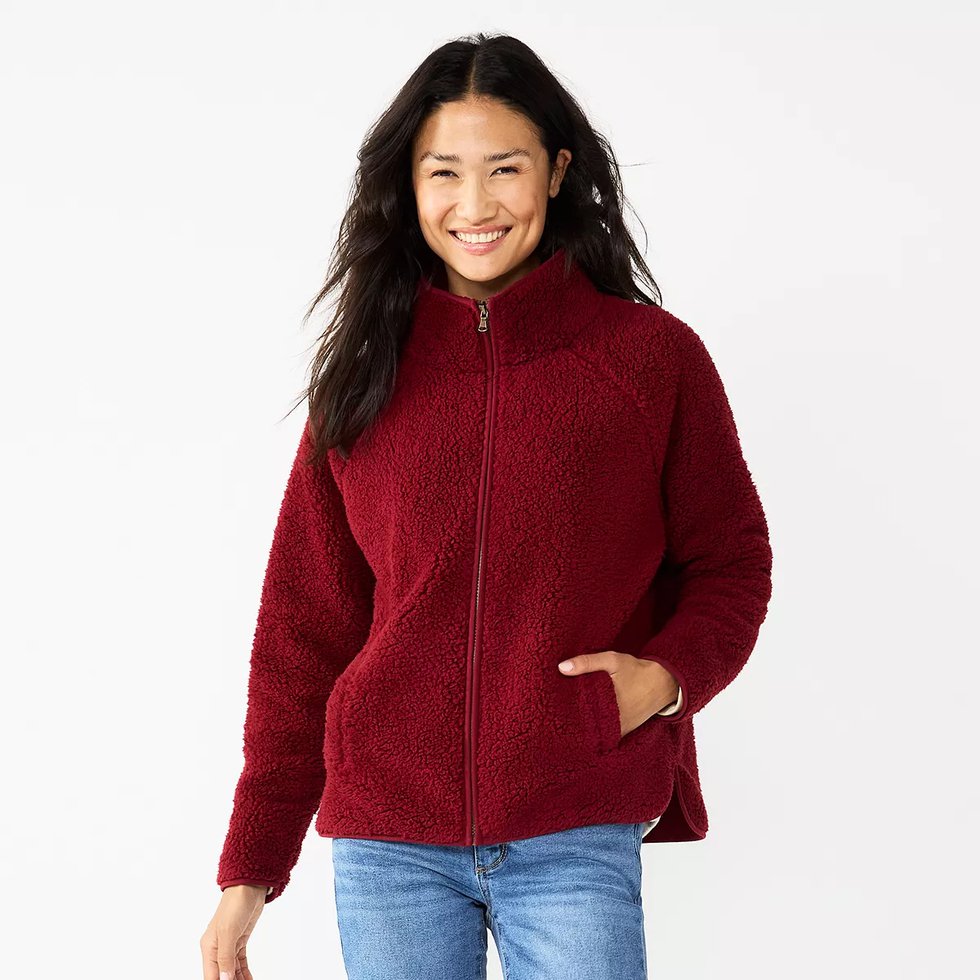 Kohls details shop fleece jacket